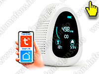 Умный автономный Tuya Wi-Fi датчик-детектор 3 в 1 - HTI-0331-WT